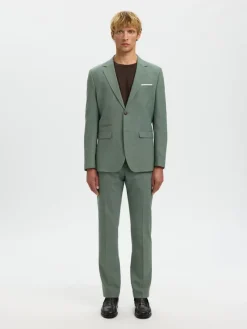 Selected Sakkos|Jacken*SLHSLIM-OASIS LINEN BLZ NOOS light green melange