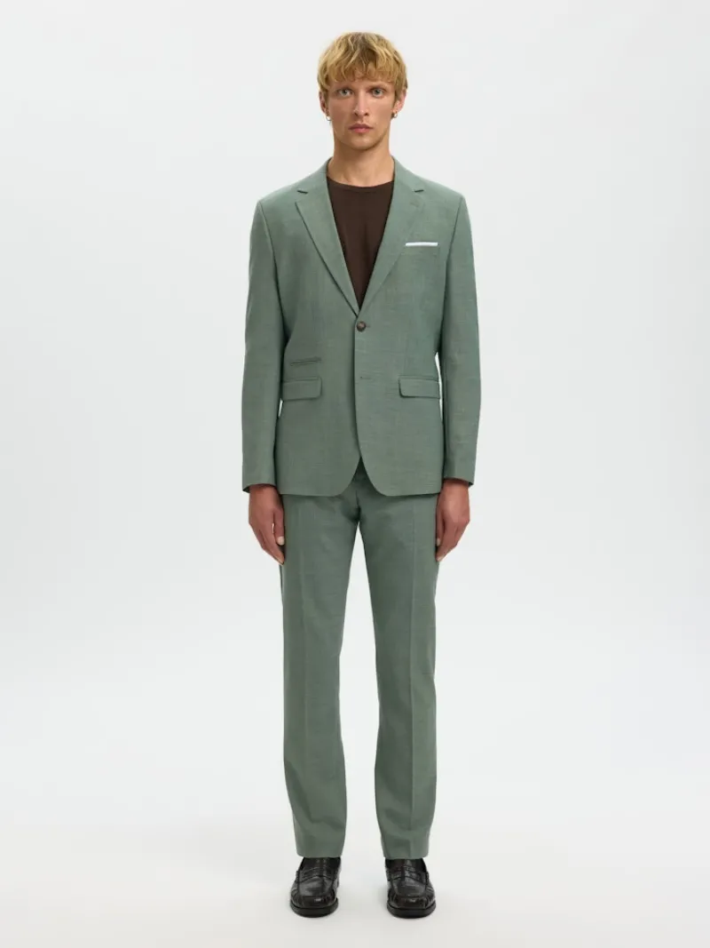 Selected Sakkos|Jacken*SLHSLIM-OASIS LINEN BLZ NOOS light green melange