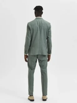 Selected Sakkos|Jacken*SLHSLIM-OASIS LINEN BLZ NOOS light green melange