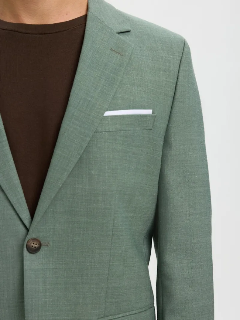 Selected Sakkos|Jacken*SLHSLIM-OASIS LINEN BLZ NOOS light green melange