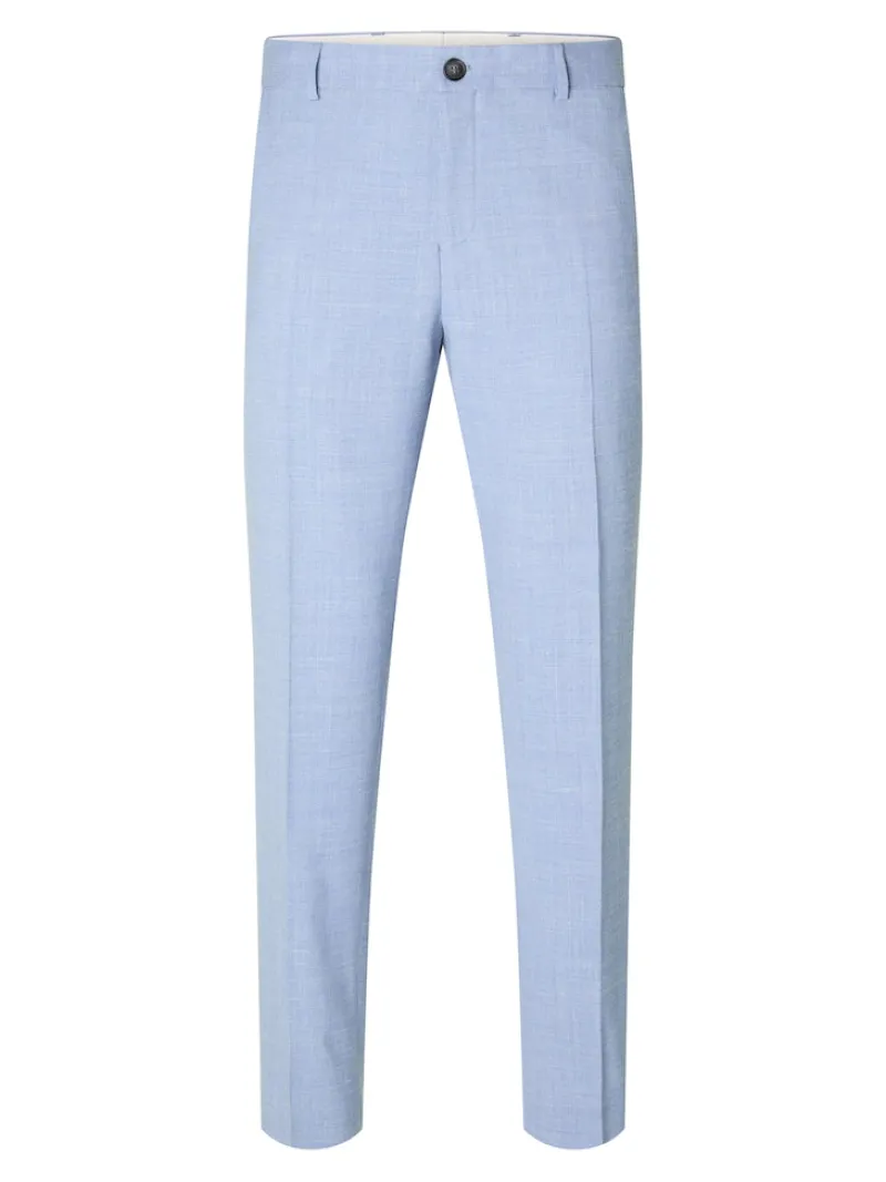 Selected Hosen*SLHSLIM-OASIS LINEN TRS NOOS Light Blue