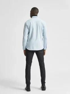 Selected Hemden*SLHSLIMOLIVER-KNIT FLEX SHIRT LS B dream blue