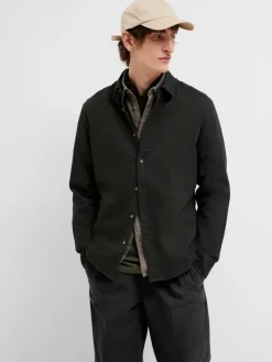 Selected Hemden*SLHSLIMOWEN-BRUSHED SHIRT LS NOOS Morel