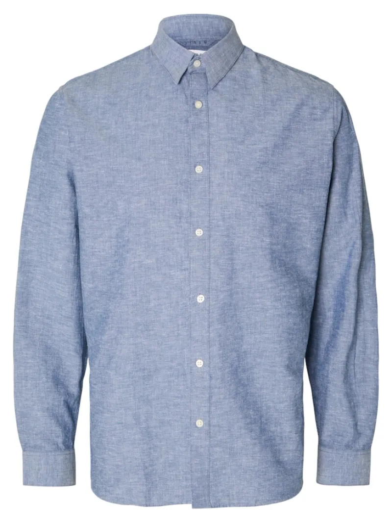 Selected Hemden*SLHSLIM-SUN SHIRT LS NOOS Medium Blue Denim