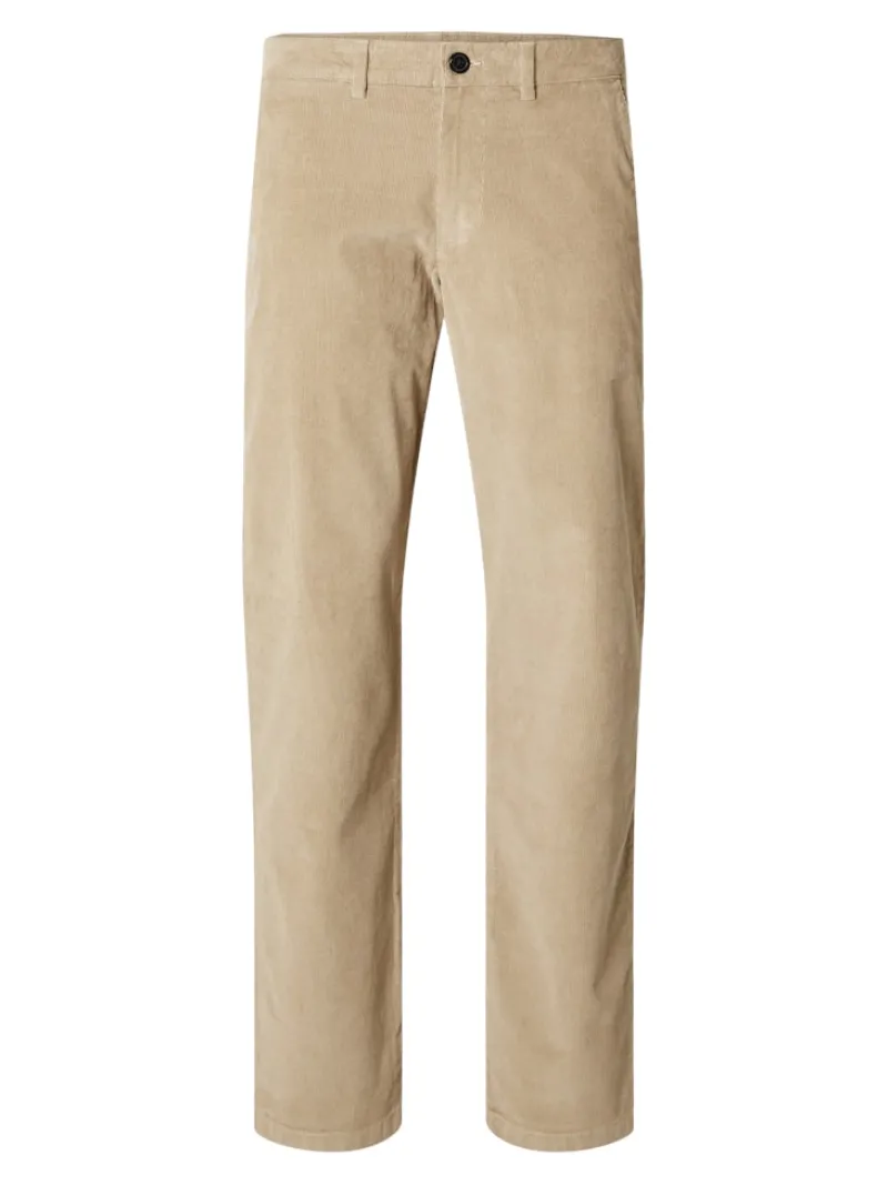 Selected Hosen|Big Boys*SLH196-STRAIGHT MILES CORD PANT W NOOS chinchilla