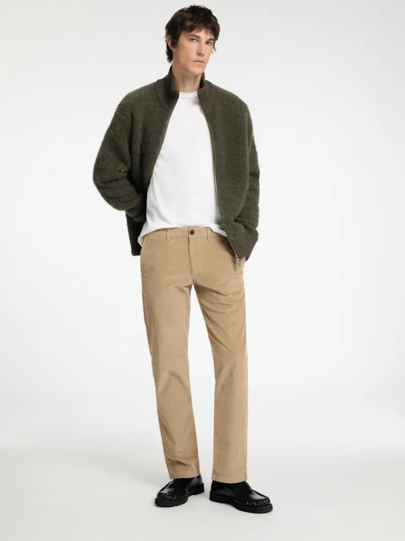 Selected Hosen|Big Boys*SLH196-STRAIGHT MILES CORD PANT W NOOS chinchilla