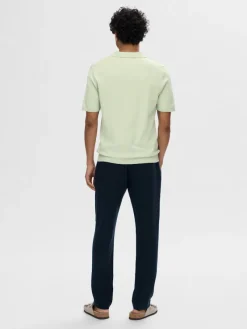 Selected Shirts*SLHTELLER SS KNIT POLO NOOS bok choy