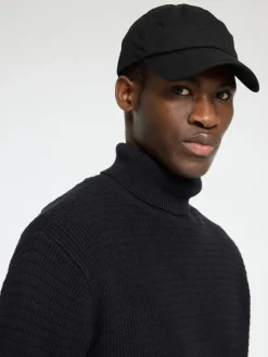 Selected Pullover & Sweatshirts*SLHTHEO LS KNIT STRUCTURE ROLL NECK Black