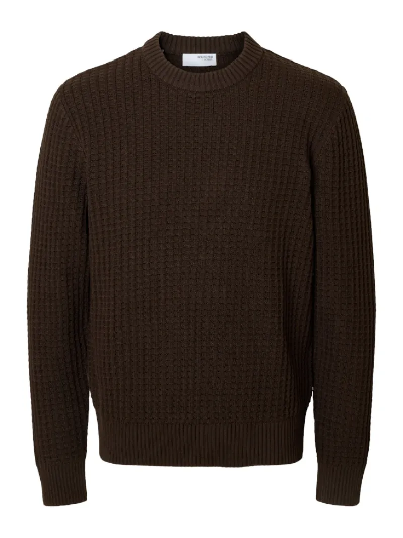 Selected Pullover & Sweatshirts*SLHTOM LS KNIT STRUCTURE CREW NECK Delicioso