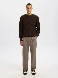 Selected Pullover & Sweatshirts*SLHTOM LS KNIT STRUCTURE CREW NECK Delicioso