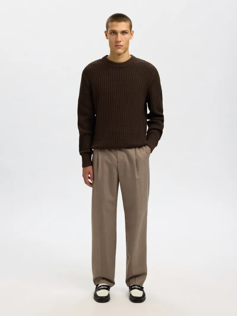 Selected Pullover & Sweatshirts*SLHTOM LS KNIT STRUCTURE CREW NECK Delicioso