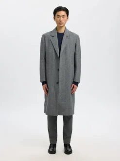 Selected Pullover & Sweatshirts*SLHTRAY LS KNIT MERINO CREW NECK NOOS Navy Blazer