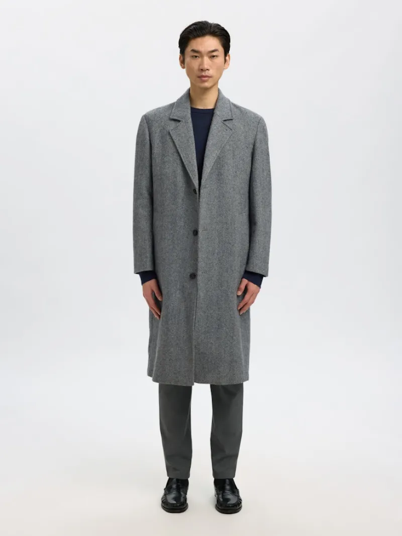 Selected Pullover & Sweatshirts*SLHTRAY LS KNIT MERINO CREW NECK NOOS Navy Blazer