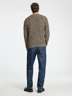 Selected Pullover & Sweatshirts*SLHVINCE LS KNIT BUBBLE CREW NECK NOOS chocolate torte