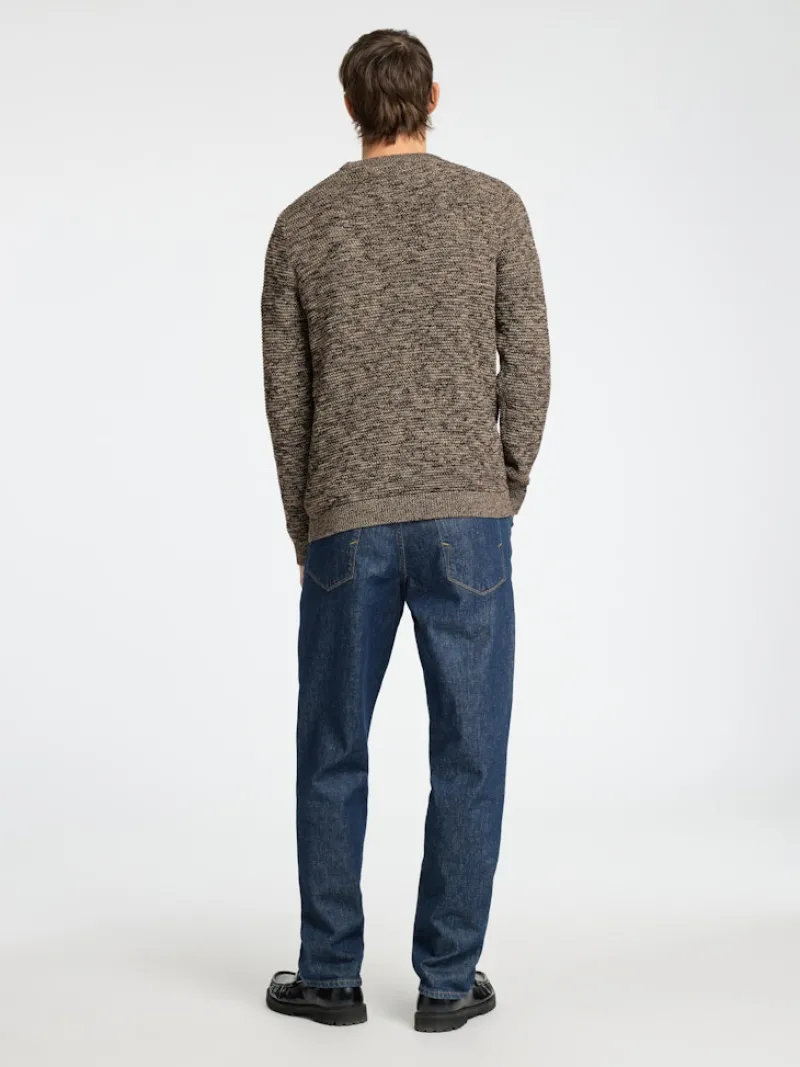 Selected Pullover & Sweatshirts*SLHVINCE LS KNIT BUBBLE CREW NECK NOOS chocolate torte