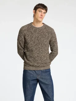 Selected Pullover & Sweatshirts*SLHVINCE LS KNIT BUBBLE CREW NECK NOOS chocolate torte