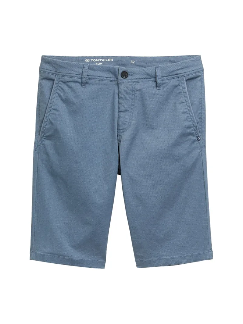 Tom Tailor Shorts|Big Boys*Slim Chino Shorts blue triangle print