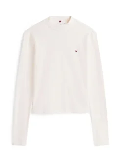 Tommy Hilfiger Shirts*SLIM CODY MOCK-NK LS ivory silk