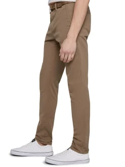 Tom Tailor Denim Hosen*Slim Fit Chino Hose mit Gürtel honey camel beige