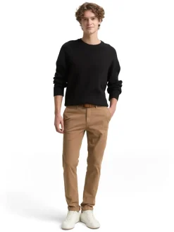 Tom Tailor Denim Hosen*Slim Fit Chino Hose mit Gürtel honey camel beige