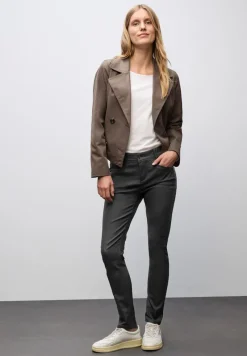 Street One Hosen*Slim Fit Coated Hose Black