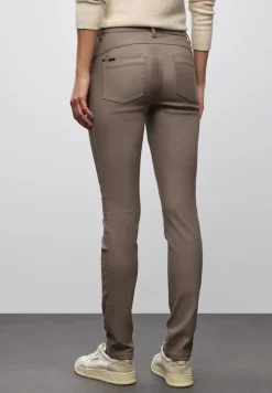 Street One Hosen*Slim Fit Coated Hose silk brown