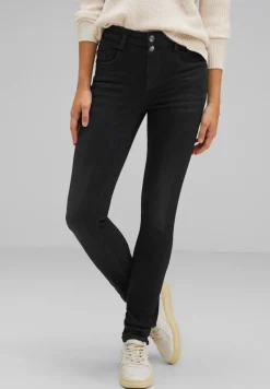 Street One Jeans*Slim Fit Free to Move Jeans black used wash
