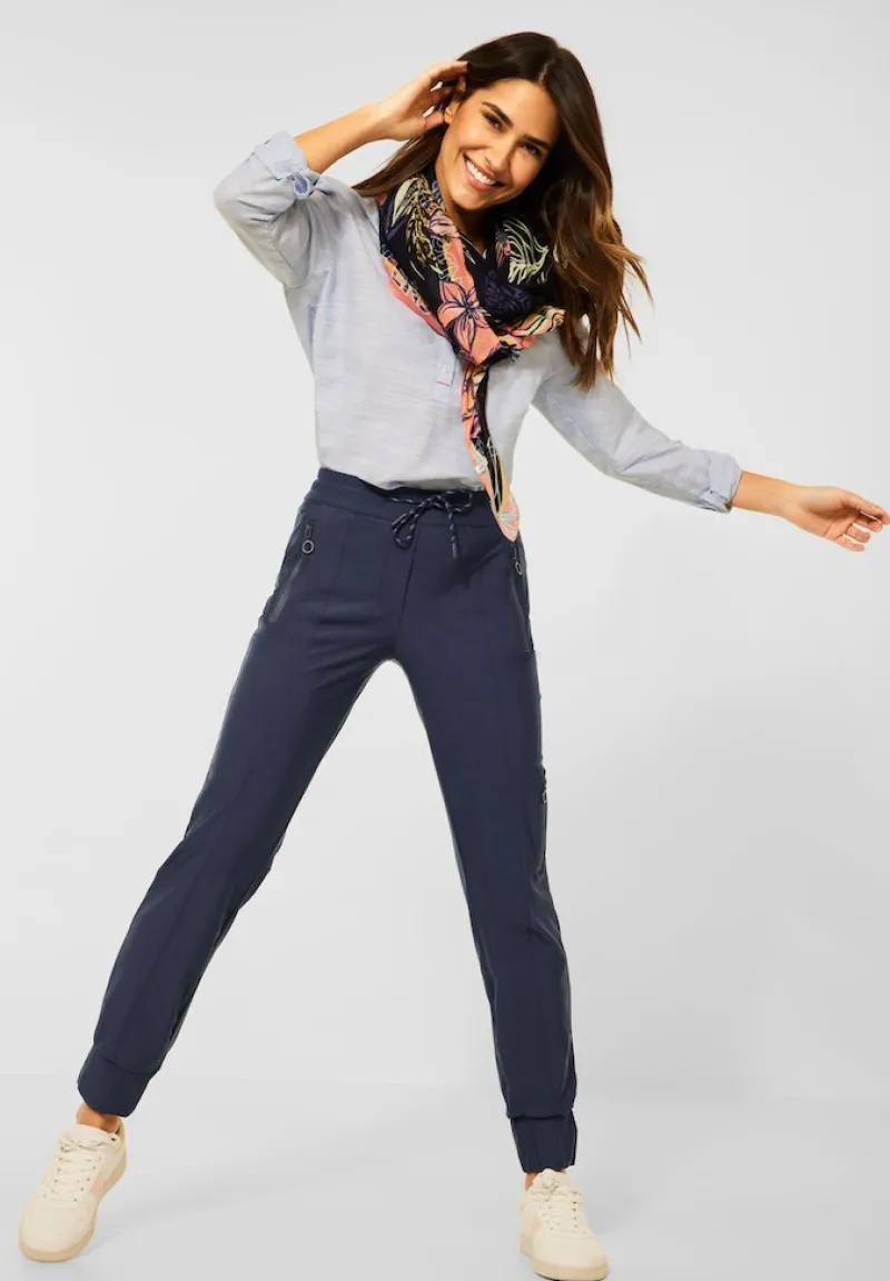 Cecil Hosen*Slim Fit Hose in Inch 30 deep blue