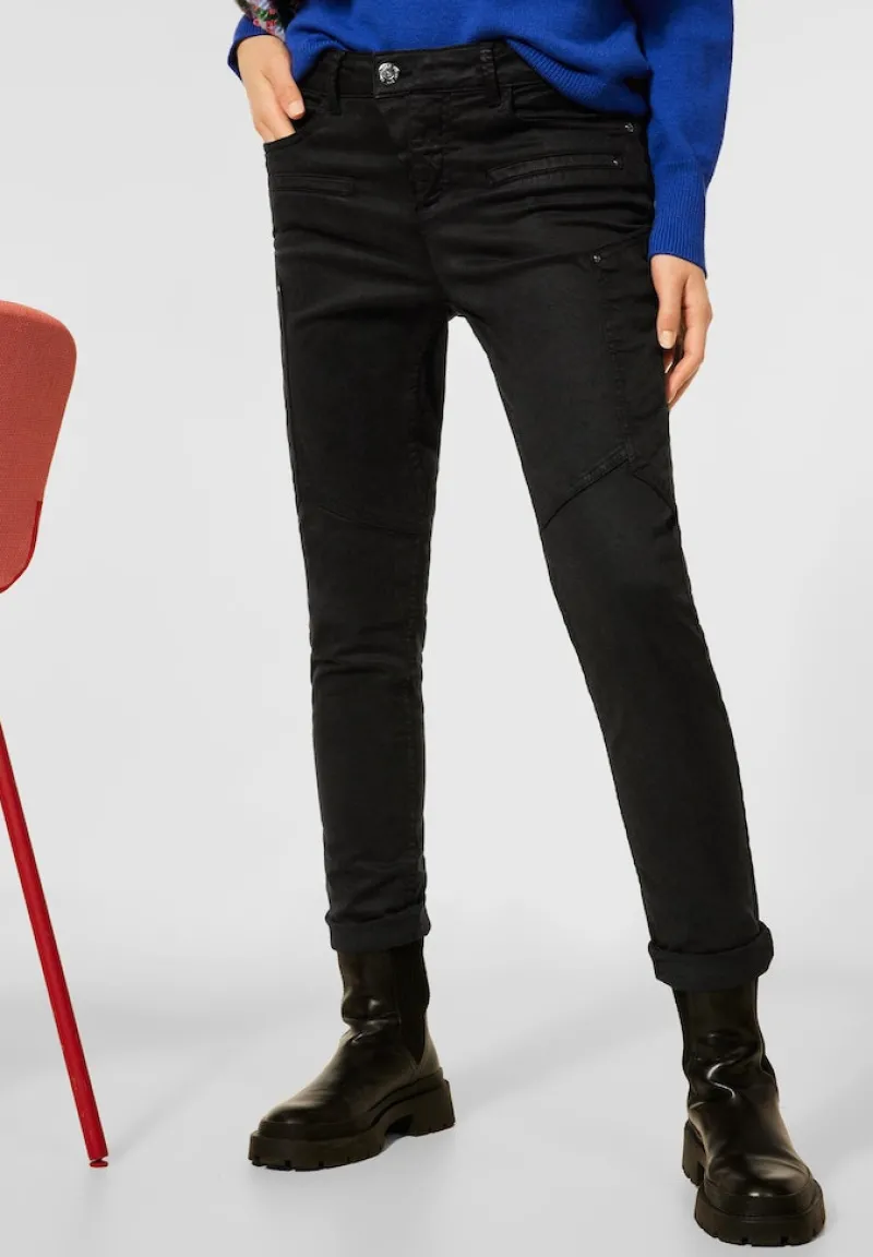 Street One Hosen*Slim Fit Hose in Lyocell Black