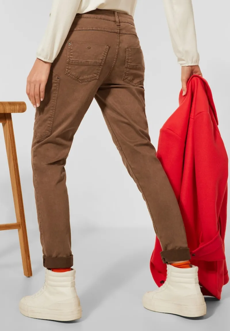 Street One Hosen*Slim Fit Hose in Lyocell soft toffee