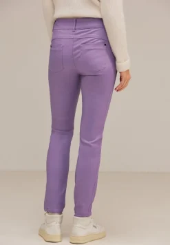 Street One Hosen*Slim Fit Hose mit Coating dusty lupine lilac