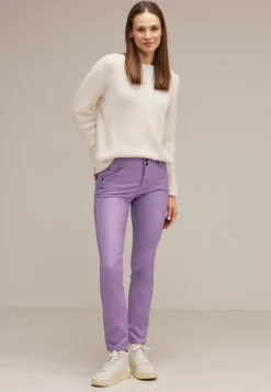 Street One Hosen*Slim Fit Hose mit Coating dusty lupine lilac