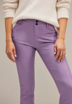 Street One Hosen*Slim Fit Hose mit Coating dusty lupine lilac