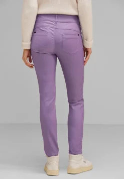 Street One Hosen*Slim Fit Hose mit Coating dusty lupine lilac