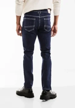 Street One Men Jeans|Big Boys*Slim Fit Jeans dark blue rinsed wash