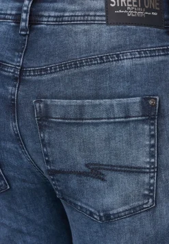 Street One Jeans*Slim Fit Jeans in High Waist dark indigo random wash