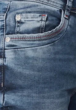 Cecil Jeans*Slim Fit Jeans in Mittelblau mid blue wash