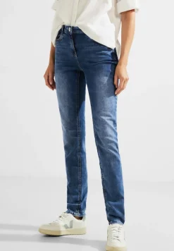 Cecil Jeans*Slim Fit Jeans in Mittelblau mid blue wash