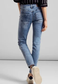 Street One Jeans*Slim Fit Jeans light blue random wash