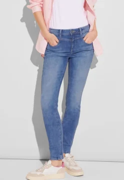 Street One Jeans*Slim Fit Jeans light blue random wash