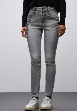 Street One Jeans*Slim Fit Jeans mid grey washed