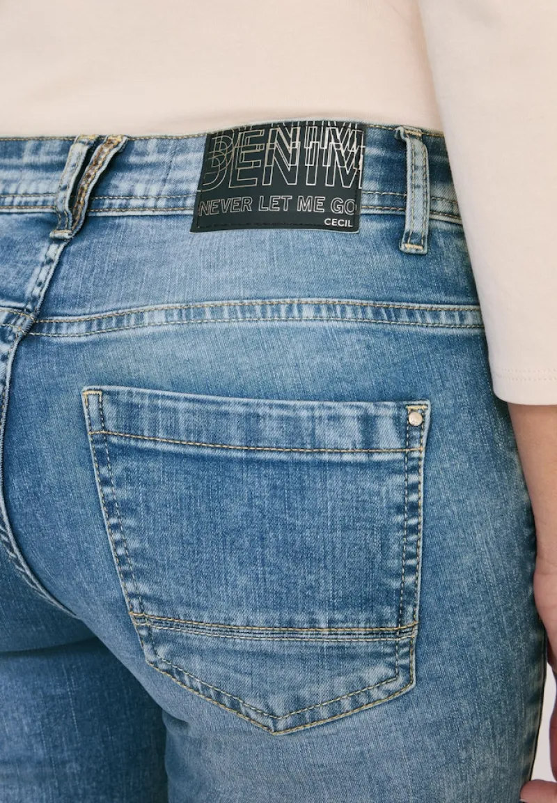 Cecil Jeans*Slim Fit Jeans mit Detail authentic used wash