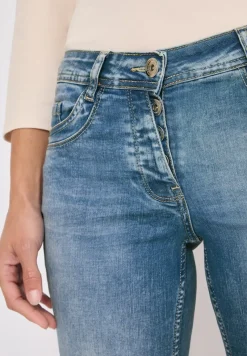 Cecil Jeans*Slim Fit Jeans mit Detail authentic used wash