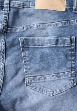 Cecil Shorts*Slim Fit Jeansshorts mid blue used wash