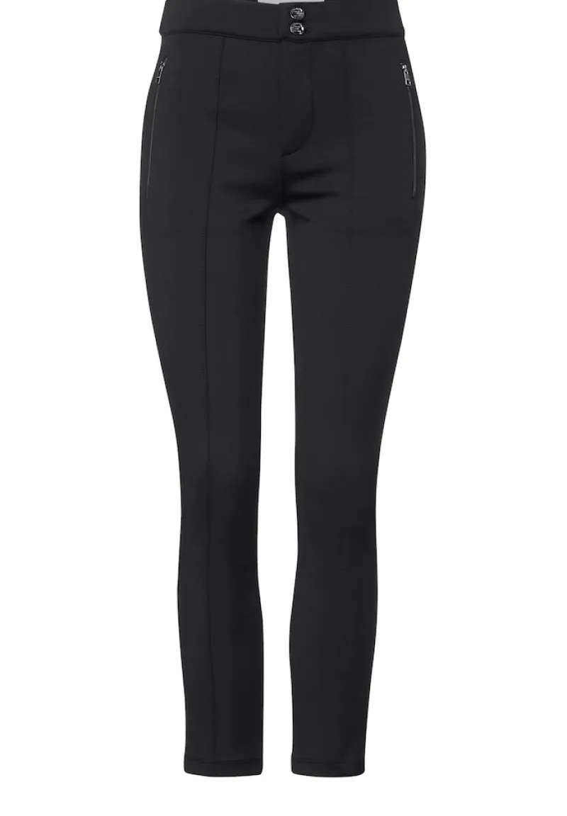 Street One Hosen*Slim Fit Scuba Hose Black