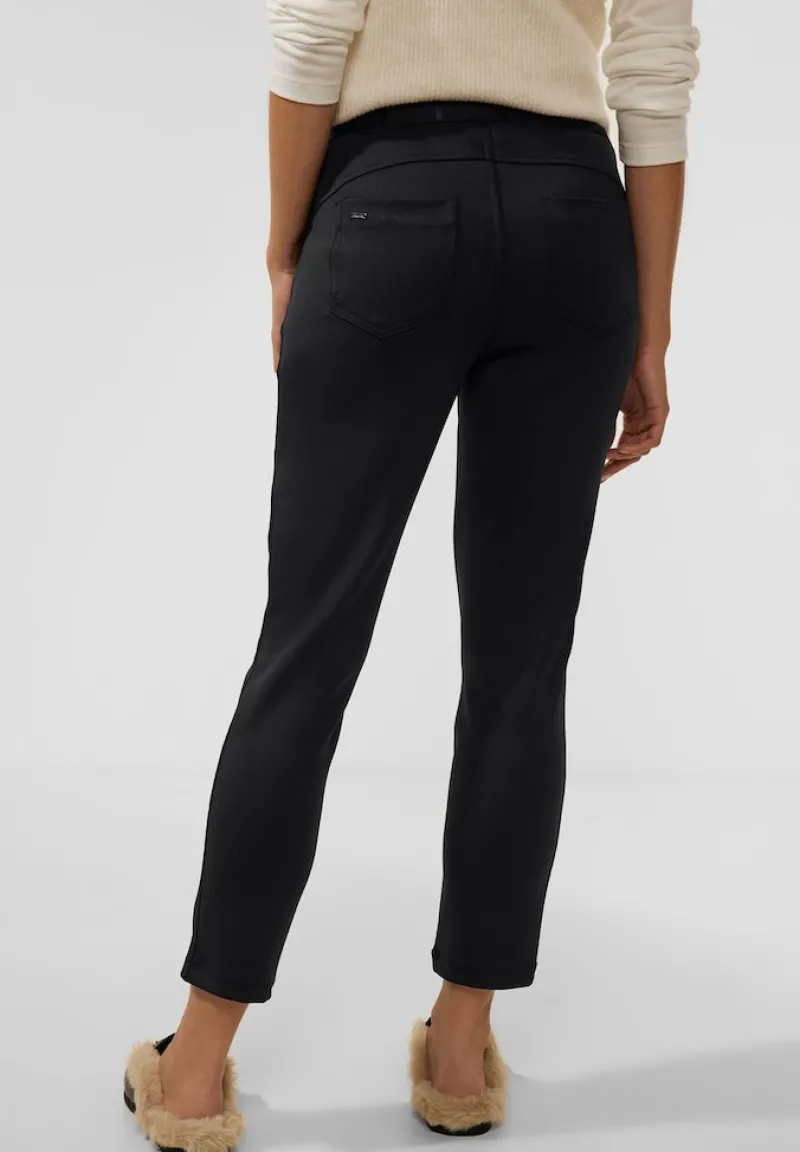 Street One Hosen*Slim Fit Scuba Hose Black