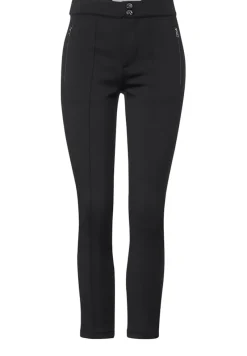 Street One Hosen*Slim Fit Scuba Hose Black