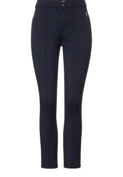 Street One Hosen*Slim Fit Scuba Hose deep blue