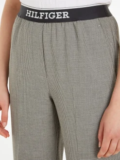 Tommy Hilfiger Hosen*SLIM STRAIGHT LOGO PANT white check