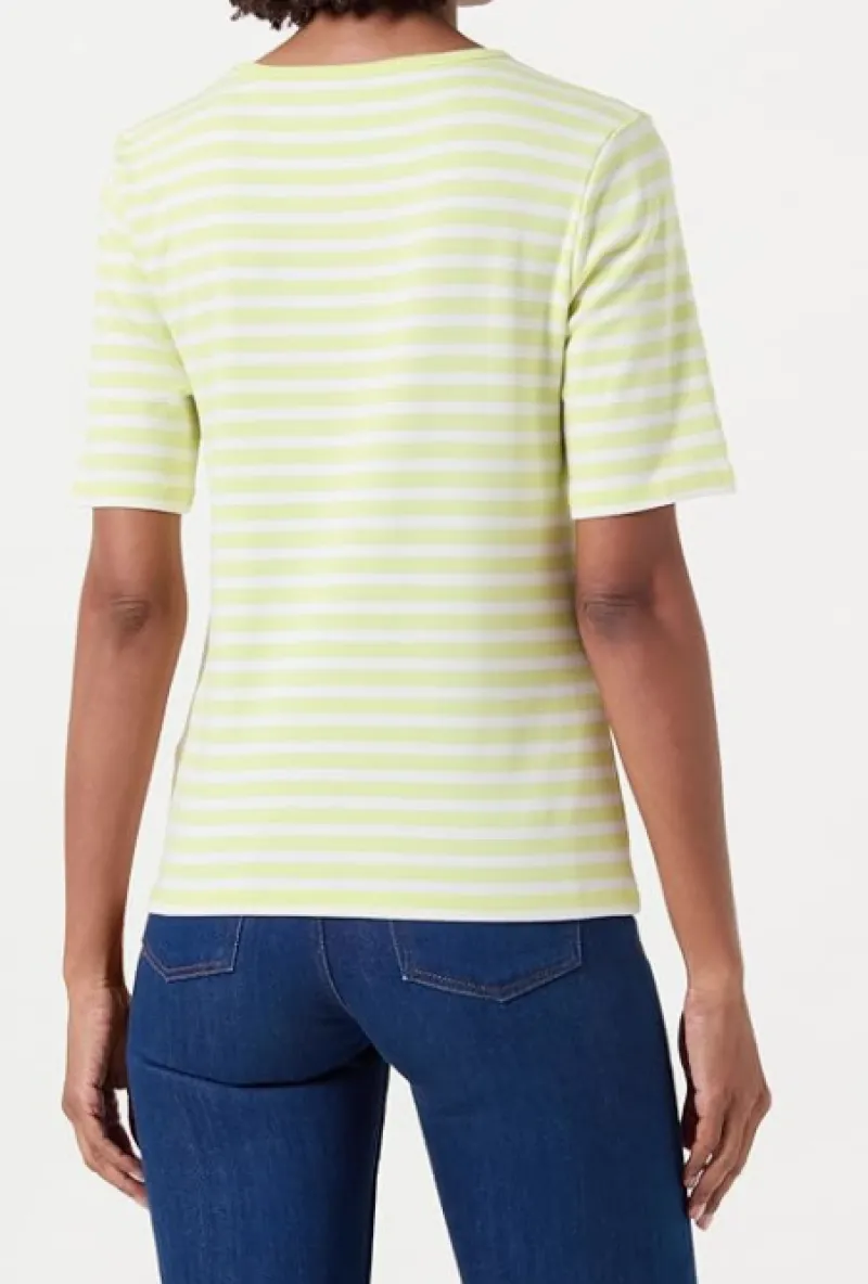 Gant Shirts*SLIM STRIPED T-SHIRT pastel lime
